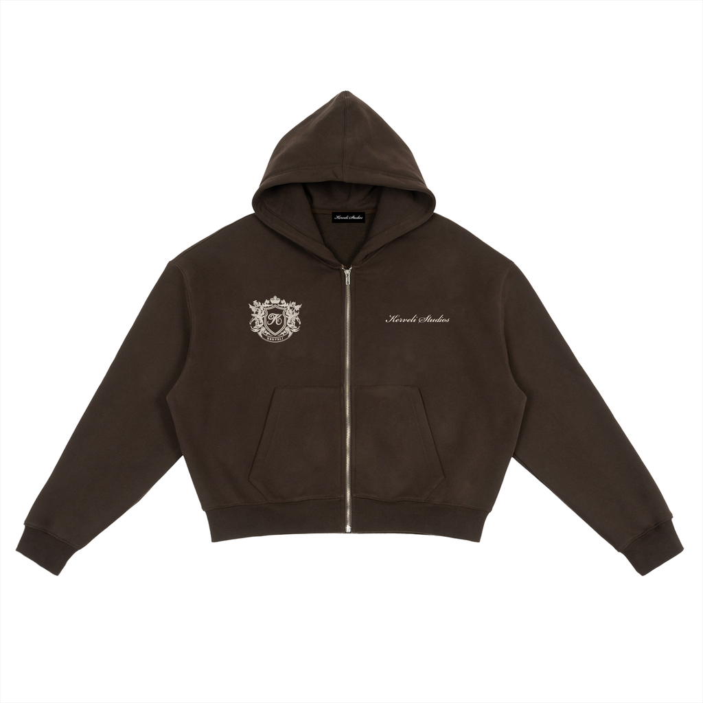 Kerveli Studios Studio Boxy zip hoodie front view