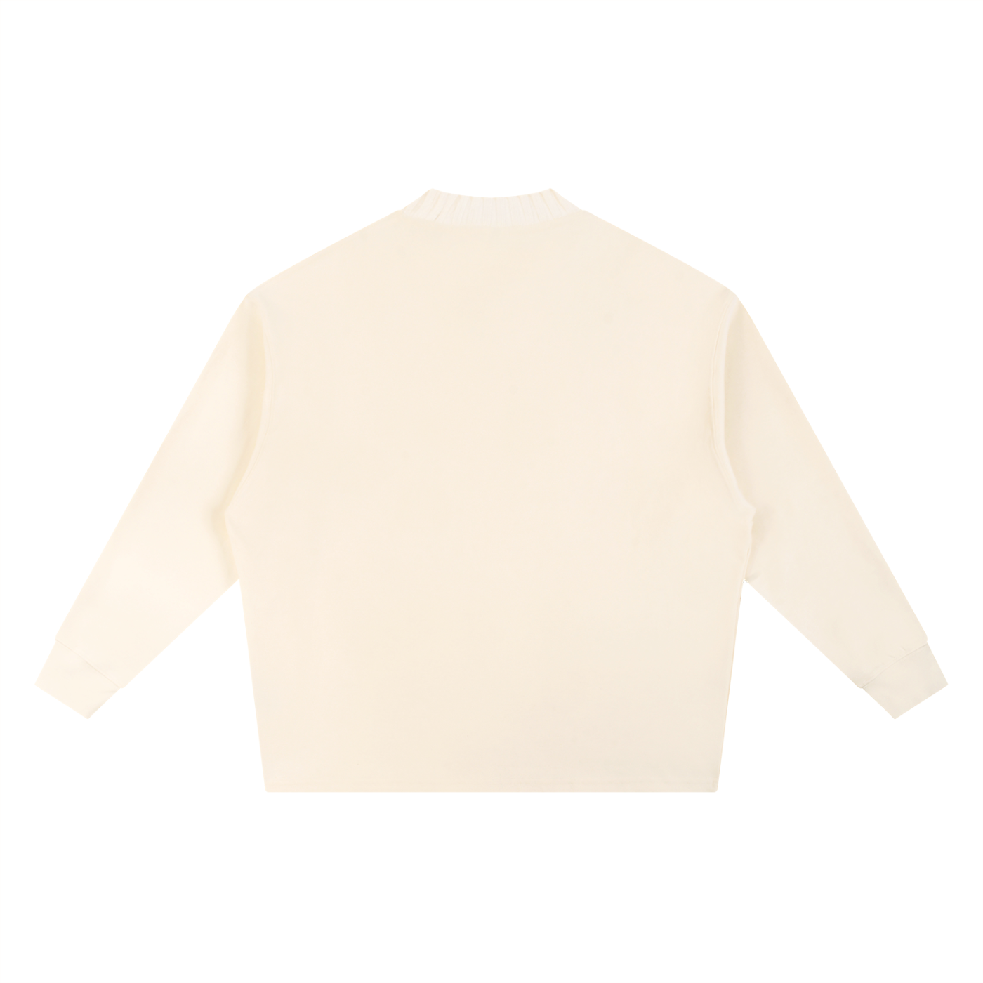 Blurred Crest Knit Collar Long-Sleeve